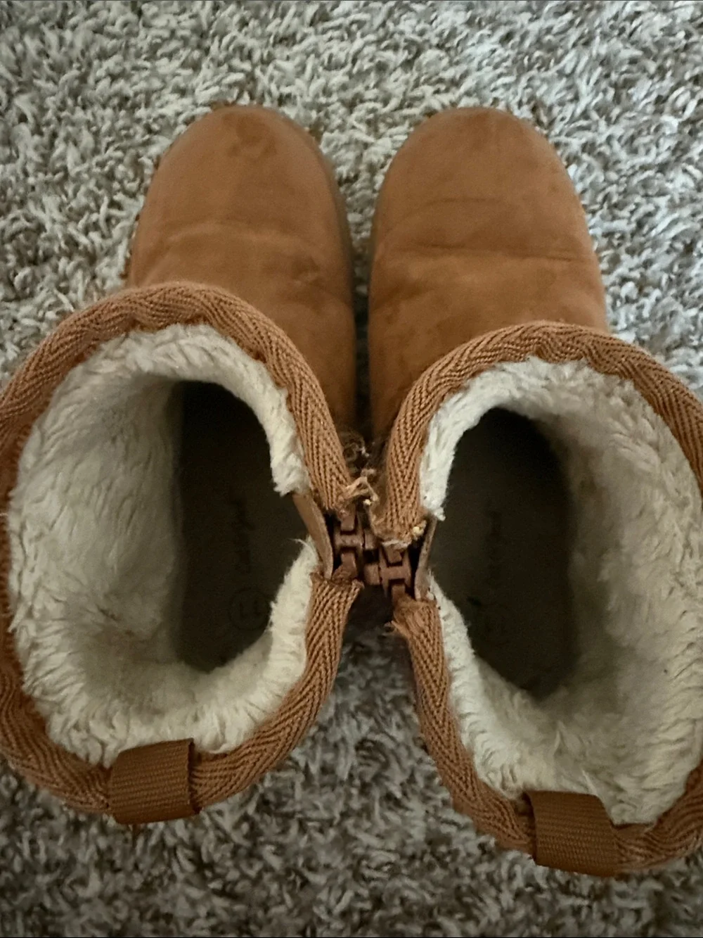 Cat & Jack Kids Brown Faux-Suede Lined Boots